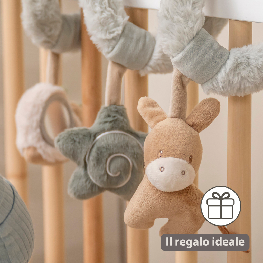 LouLou Activity Spiral - Baby Spiral Toy for Home or On the Go - 18 cm - Soft Colours [IT]