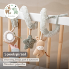 LouLou Activity Spiral - Baby Spiral Toy for Home or On the Go - 18 cm - Soft Colours [NL]