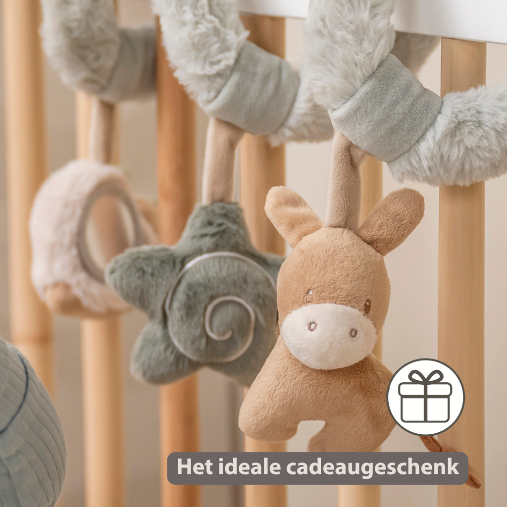 LouLou Activity Spiral - Baby Spiral Toy for Home or On the Go - 18 cm - Soft Colours [NL]