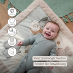 LouLou Playmat Square with Rounded Arches - 80 x 80 cm - Activity Play Mat for Babies - Soft Colours [DE]