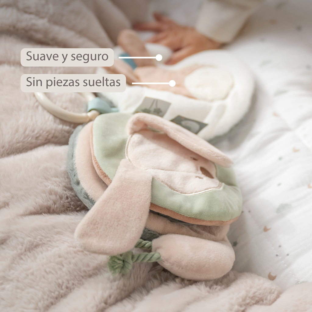 LouLou Activity Book Snail - Baby Toy - 15 cm - Soft Colours [ES]