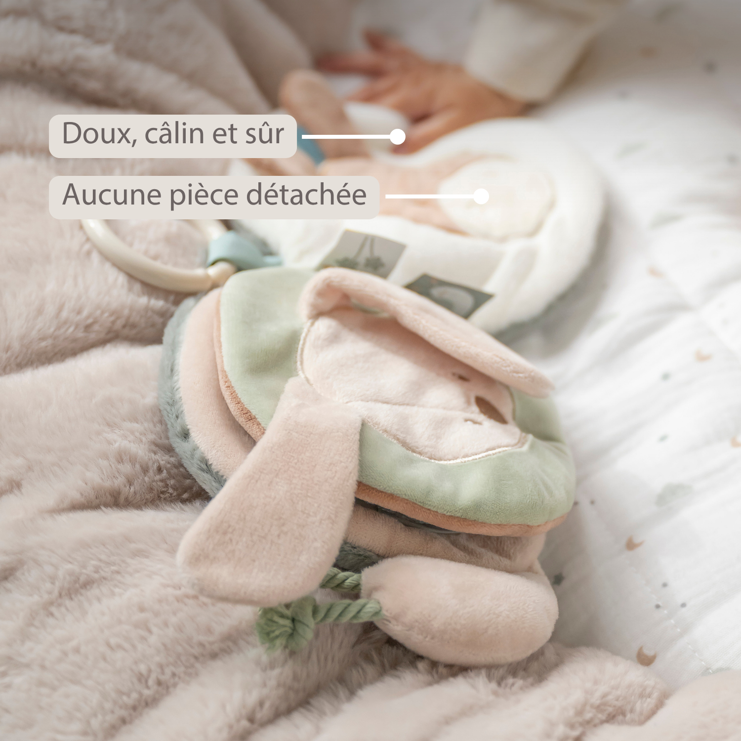 LouLou Activity Book Snail - Baby Toy - 15 cm - Soft Colours [FR]