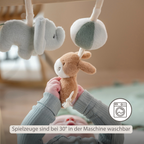 LouLou Wooden Play Arch with Hanging Toys - 60 x 50 x 47 cm - Soft Colours [DE]