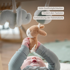 LouLou Wooden Play Arch with Hanging Toys - 60 x 50 x 47 cm - Soft Colours [DE]