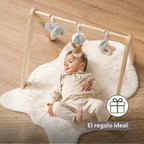 LouLou Wooden Play Arch with Hanging Toys - 60 x 50 x 47 cm - Soft Colours [ES]