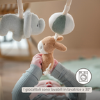 LouLou Wooden Play Arch with Hanging Toys - 60 x 50 x 47 cm - Soft Colours [IT]