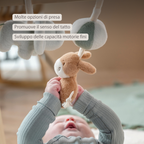 LouLou Wooden Play Arch with Hanging Toys - 60 x 50 x 47 cm - Soft Colours [IT]