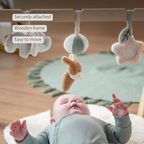 LouLou Wooden Play Arch with Hanging Toys - 60 x 50 x 47 cm - Soft Colours [EN]