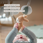 LouLou Wooden Play Arch with Hanging Toys - 60 x 50 x 47 cm - Soft Colours [EN]