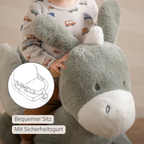 LouLou Rocking Horse Donkey - Rocking Animal in Soft Fabric - Dark Green [DE]