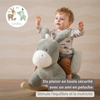 LouLou Rocking Horse Donkey - Rocking Animal in Soft Fabric - Dark Green [FR]