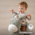 LouLou Rocking Horse Donkey - Rocking Animal in Soft Fabric - Dark Green [FR]