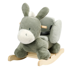 LouLou Rocking Horse Donkey - Rocking Animal in Soft Fabric - Dark Green [NL]