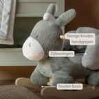 LouLou Rocking Horse Donkey - Rocking Animal in Soft Fabric - Dark Green [NL]