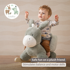 LouLou Rocking Horse Donkey - Rocking Animal in Soft Fabric - Dark Green [EN]
