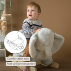 LouLou Rocking Horse Elephant - Rocking Animal in Soft Fabric - Linden Green [NL]