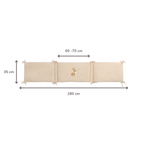 LouLou Bed Bumper Soft Velour - Soft Baby Cot Protection - 180 cm - Sand [DE]