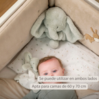LouLou Bed Bumper Soft Velour - Soft Baby Cot Protection - 180 cm - Sand [ES]