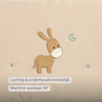 LouLou Bed Bumper Soft Velour - Soft Baby Cot Protection - 180 cm - Sand [NL]