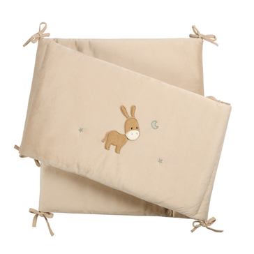 LouLou Protector de Cuna de Algodón Muselina - Protección Suave para Cuna de Bebé - 180 cm - Arena