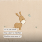 LouLou Bed Bumper Soft Velour - Soft Baby Cot Protection - 180 cm - Sand [EN]