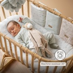 LouLou Bed Protector Set - Baby Crib Rail Protectors - 20 cm - 6 Pieces - Soft Colors [NL]