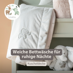 LouLou Baby Blanket Elephant - Soft Blanket for Cot - 75 x 100 cm - Linden Green [DE]