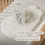 LouLou Baby Blanket Elephant - Soft Blanket for Cot - 75 x 100 cm - Linden Green [ES]