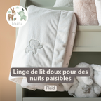 LouLou Baby Blanket Elephant - Soft Blanket for Cot - 75 x 100 cm - Linden Green [FR]