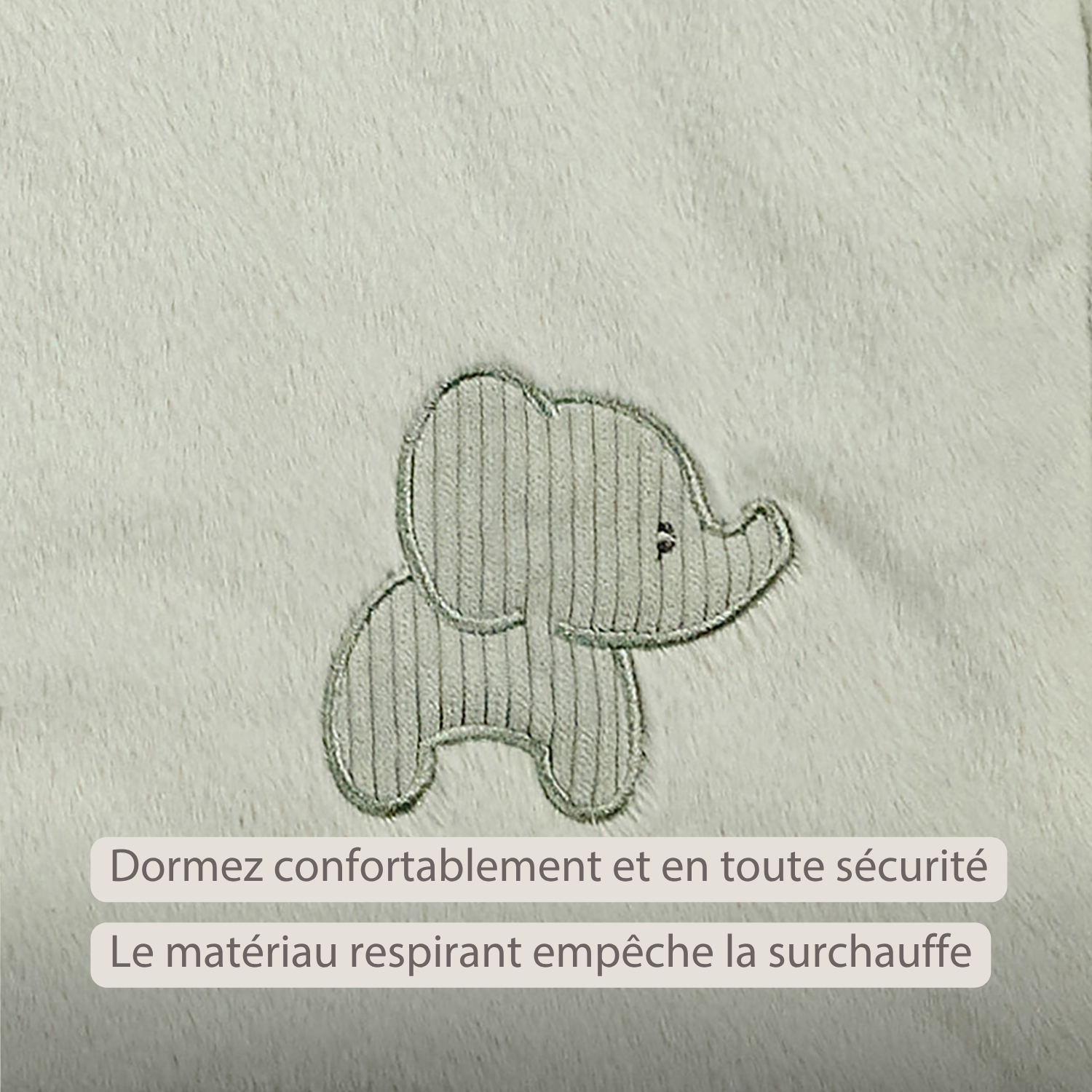 LouLou Baby Blanket Elephant - Soft Blanket for Cot - 75 x 100 cm - Linden Green [FR]