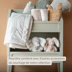 LouLou Baby Blanket Elephant - Soft Blanket for Cot - 75 x 100 cm - Linden Green [FR]