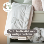 LouLou Baby Blanket Elephant - Soft Blanket for Cot - 75 x 100 cm - Linden Green [NL]
