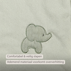 LouLou Baby Blanket Elephant - Soft Blanket for Cot - 75 x 100 cm - Linden Green [NL]