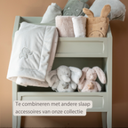 LouLou Baby Blanket Elephant - Soft Blanket for Cot - 75 x 100 cm - Linden Green [NL]
