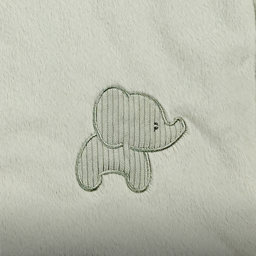 LouLou Baby Blanket Elephant - Soft Blanket for Cot - 75 x 100 cm - Linden Green [NL]