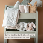 LouLou Baby Blanket Elephant - Soft Blanket for Cot - 75 x 100 cm - Linden Green [NL]