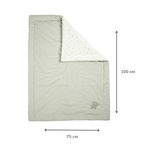 LouLou Baby Blanket Elephant - Soft Blanket for Cot - 75 x 100 cm - Linden Green [NL]