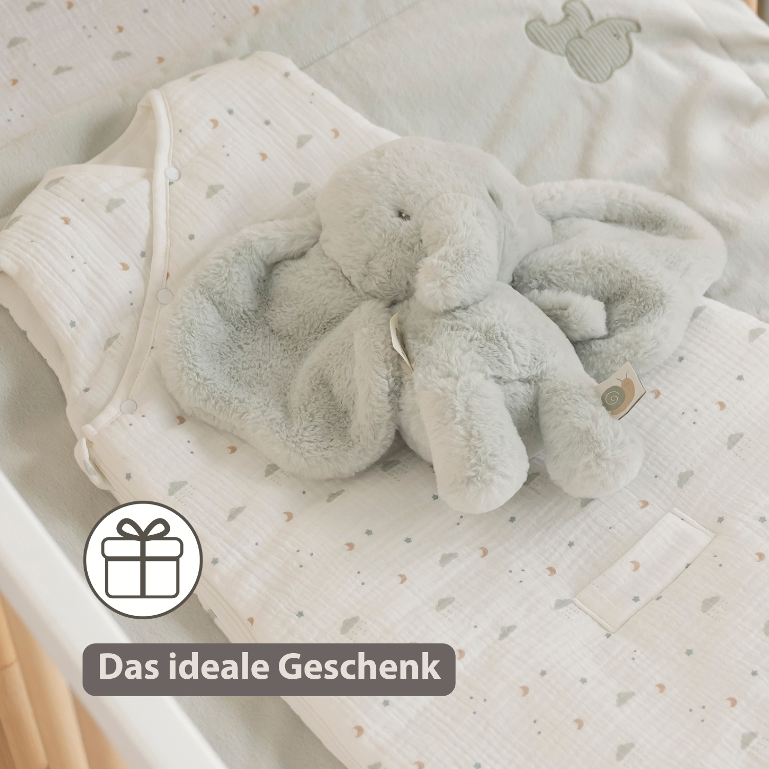 LouLou Baby Blanket Rabbit - Soft Blanket for Cot - 100 x 135 cm - Sand [DE]