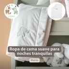 LouLou Baby Blanket Rabbit - Soft Blanket for Cot - 100 x 135 cm - Sand [ES]