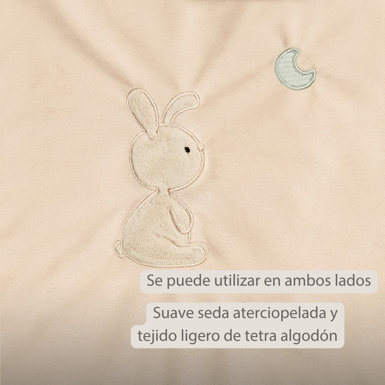 LouLou Baby Blanket Rabbit - Soft Blanket for Cot - 100 x 135 cm - Sand [ES]