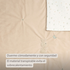 LouLou Baby Blanket Rabbit - Soft Blanket for Cot - 100 x 135 cm - Sand [ES]