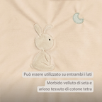 LouLou Baby Blanket Rabbit - Soft Blanket for Cot - 100 x 135 cm - Sand [IT]