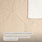 LouLou Baby Blanket Rabbit - Soft Blanket for Cot - 100 x 135 cm - Sand [IT]