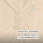 LouLou Baby Blanket Rabbit - Soft Blanket for Cot - 100 x 135 cm - Sand [NL]