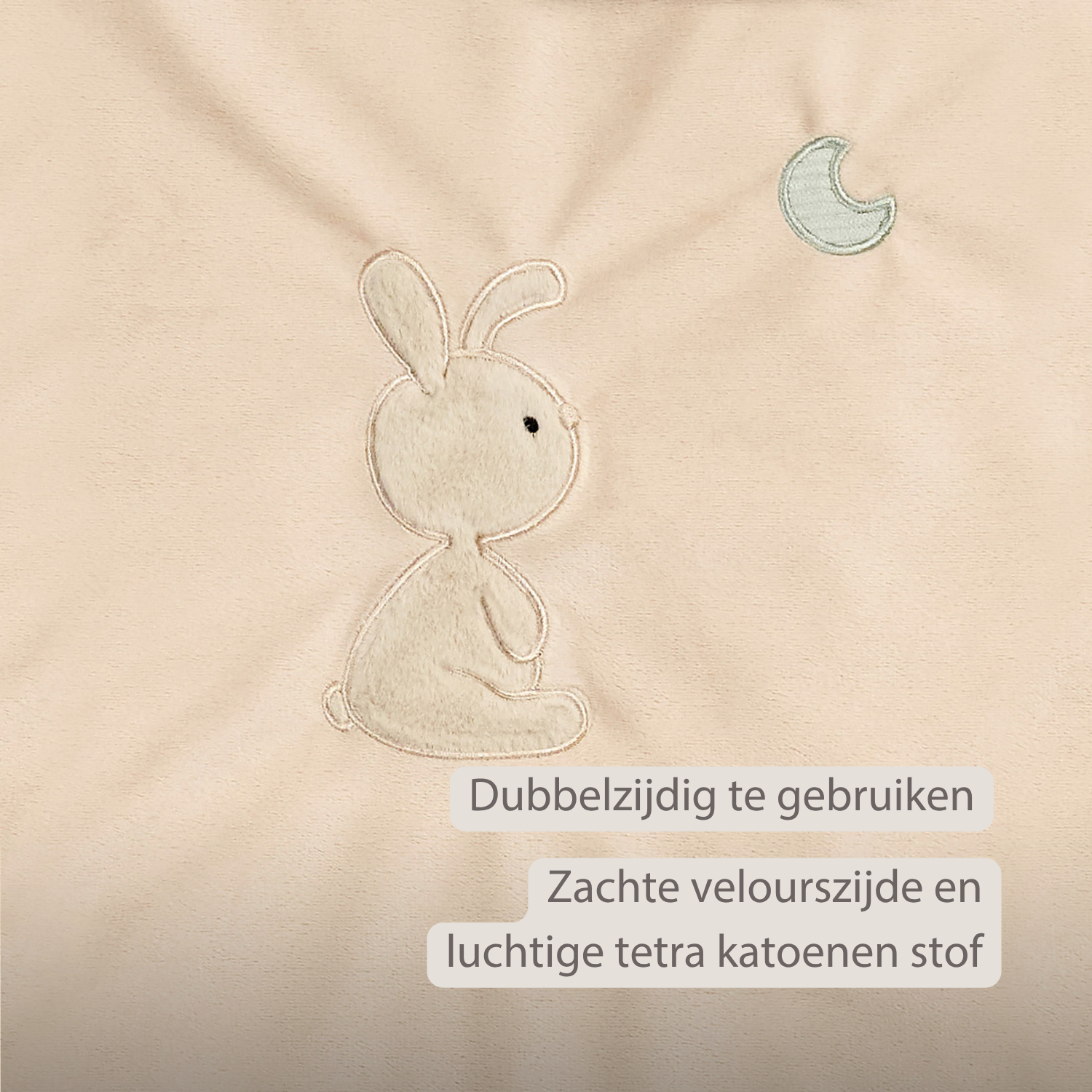 LouLou Baby Blanket Rabbit - Soft Blanket for Cot - 100 x 135 cm - Sand [NL]