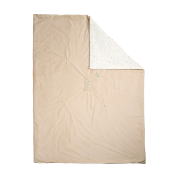 LouLou Manta para Bebé Conejo - Manta Suave para Cuna - 100 x135 cm - Arena