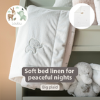 LouLou Baby Blanket Rabbit - Soft Blanket for Cot - 100 x 135 cm - Sand [EN]