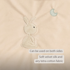 LouLou Baby Blanket Rabbit - Soft Blanket for Cot - 100 x 135 cm - Sand [EN]