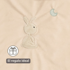 LouLou Duvet Cover 140 x 100 cm - Baby Pillowcase 40 x 60 cm - Velour and Muslin Cotton - Soft Colours [ES]