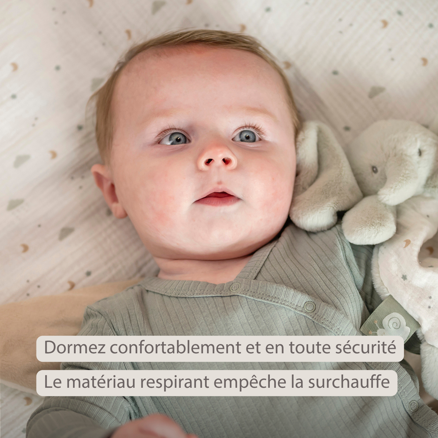 LouLou Duvet Cover 140 x 100 cm - Baby Pillowcase 40 x 60 cm - Velour and Muslin Cotton - Soft Colours [FR]